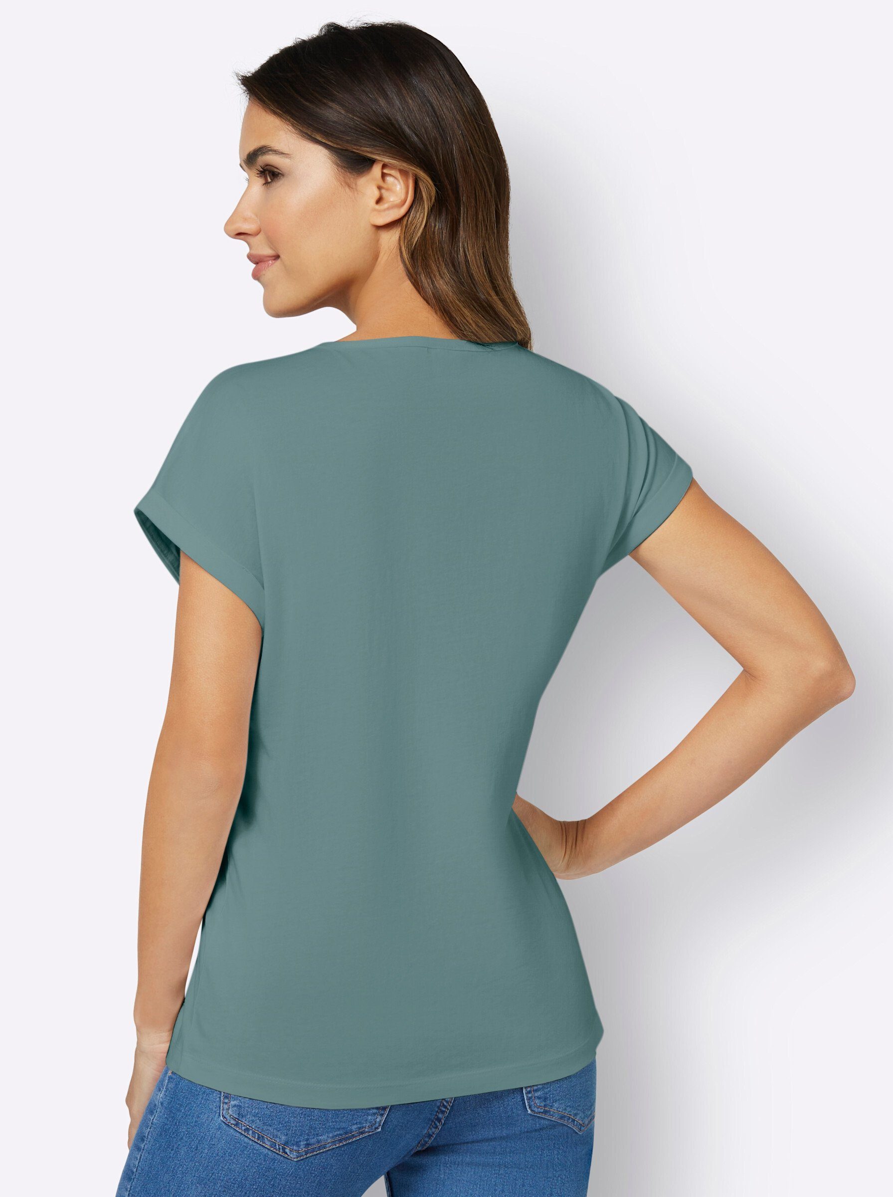 Sieh an! T-Shirt Rundhals-Shirt Extra kurz – Bild 5 von 5