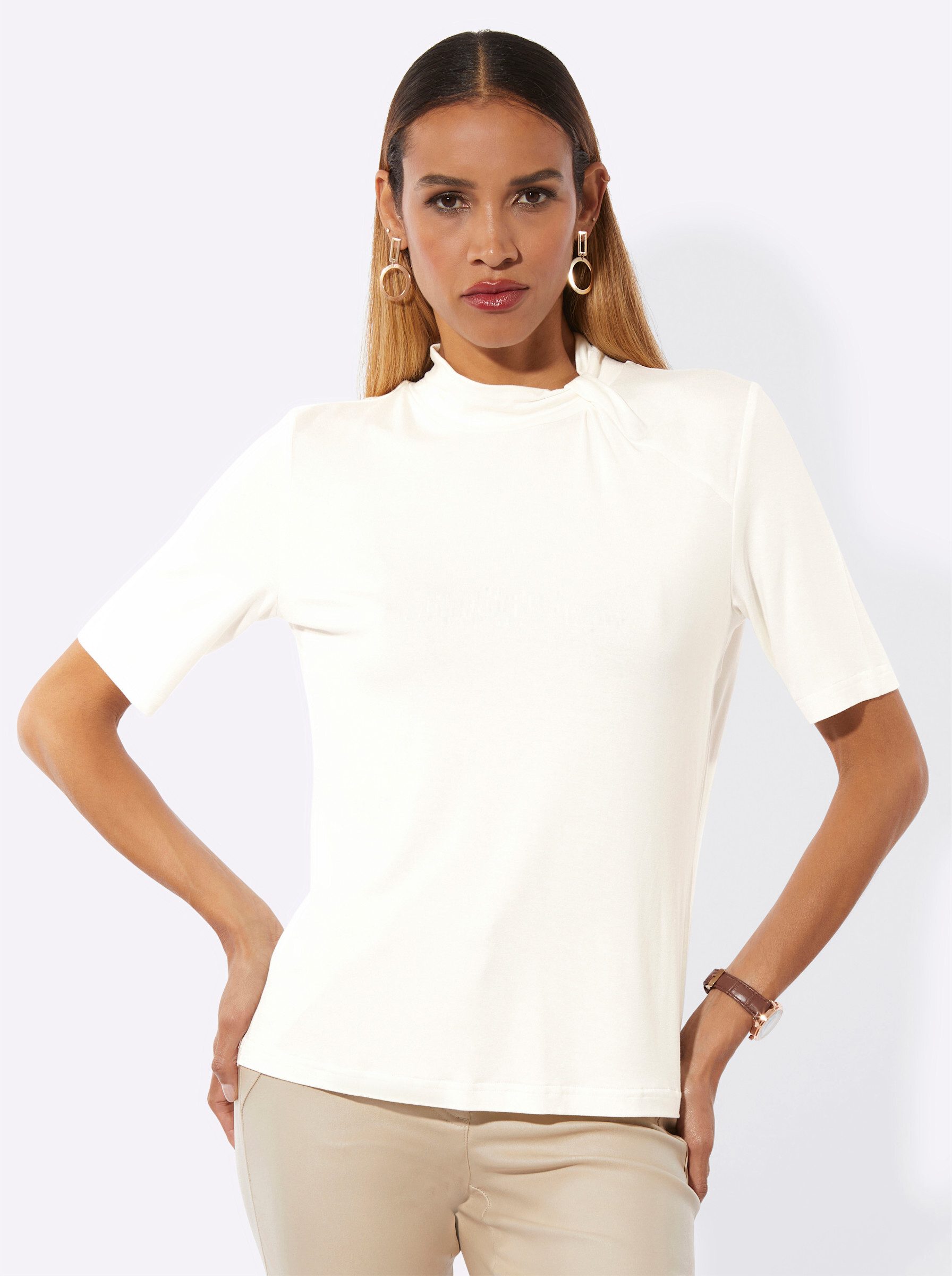 creation L T-Shirt Stehkragenshirt günstig online kaufen