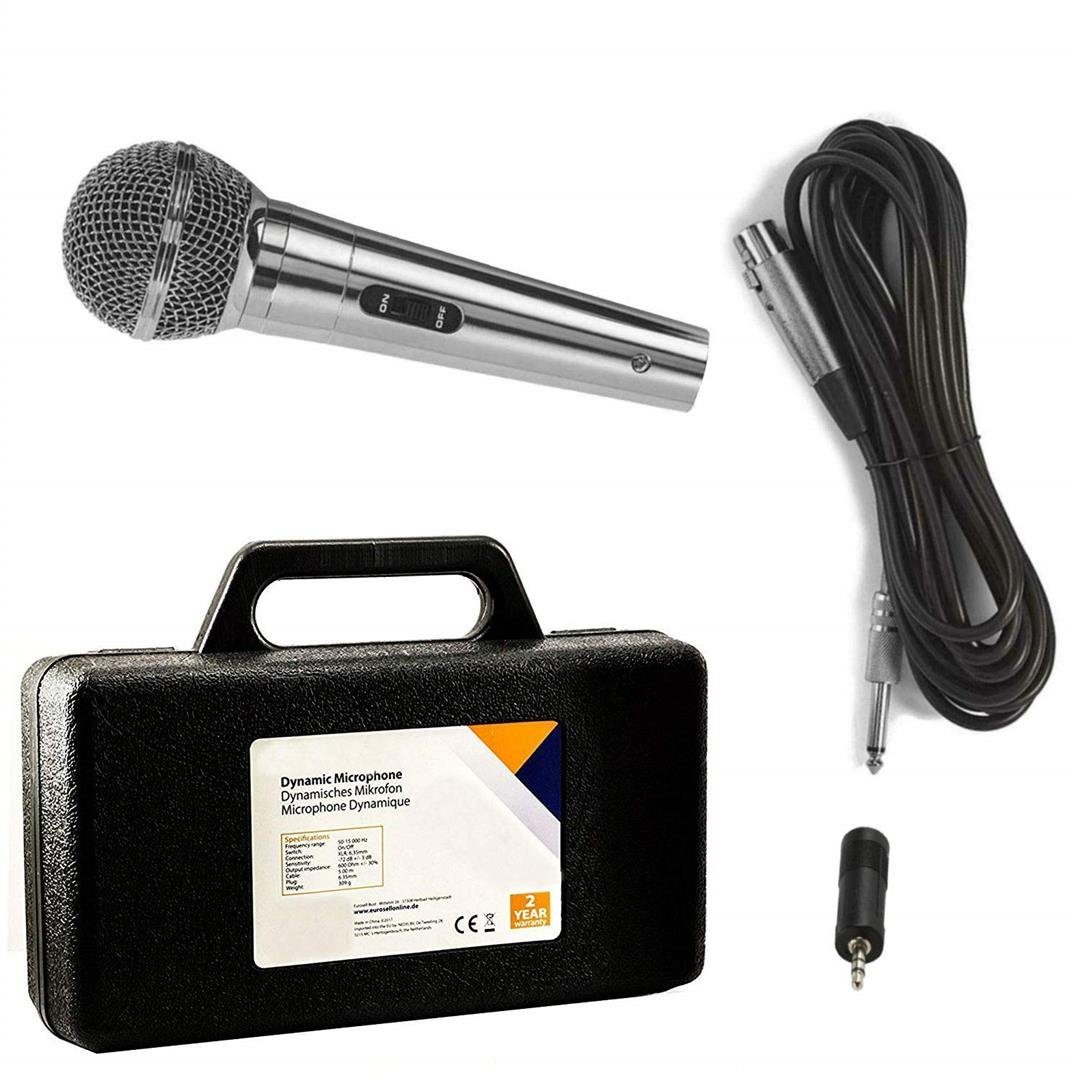 TronicXL Mikrofon Dynamisches Mikrofon Gesang & Bühne + Koffer + 5m Kabel XLR KLINKE Mic
