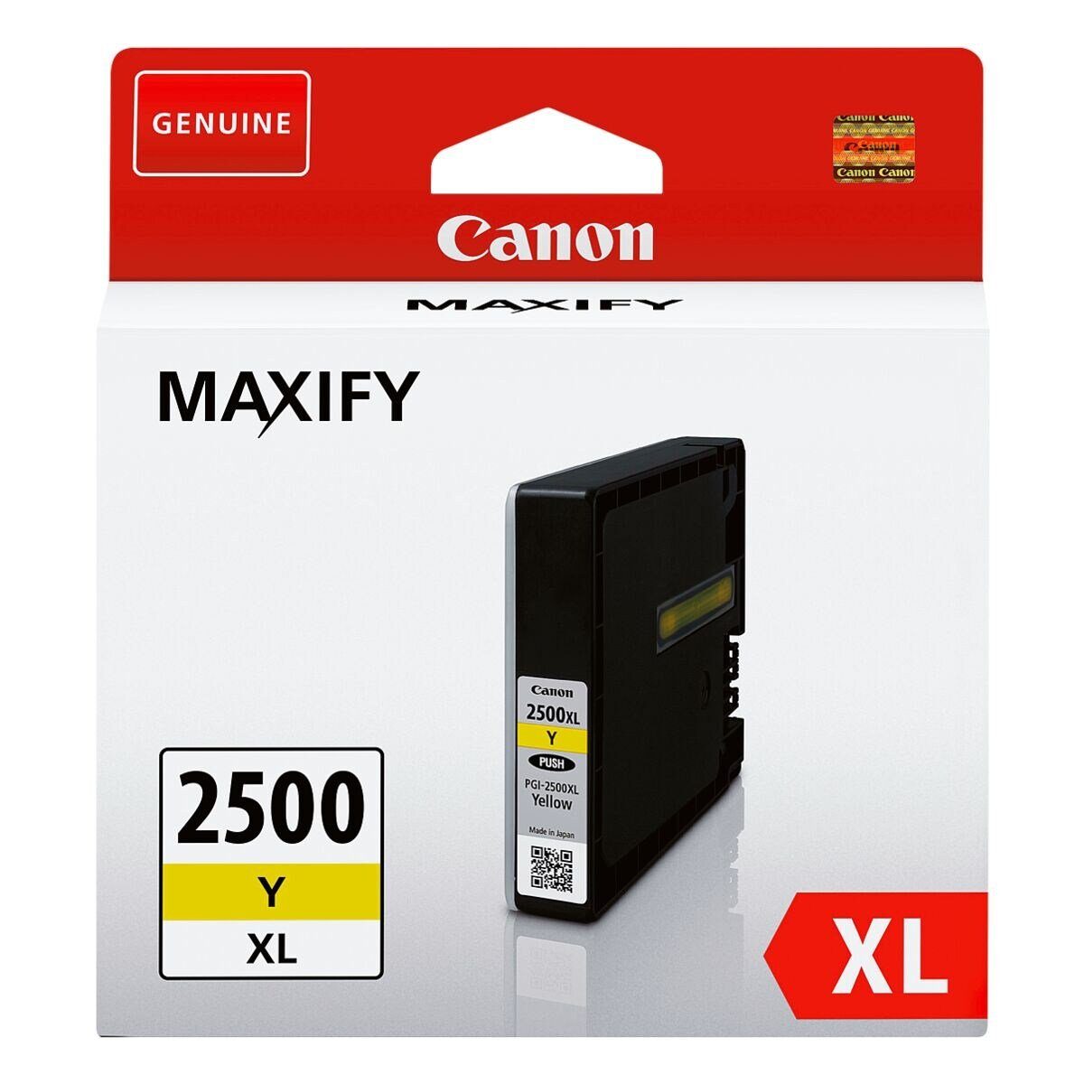 Canon PGI-2500XL Y Tintenpatrone (Original Druckerpatrone, gelb)
