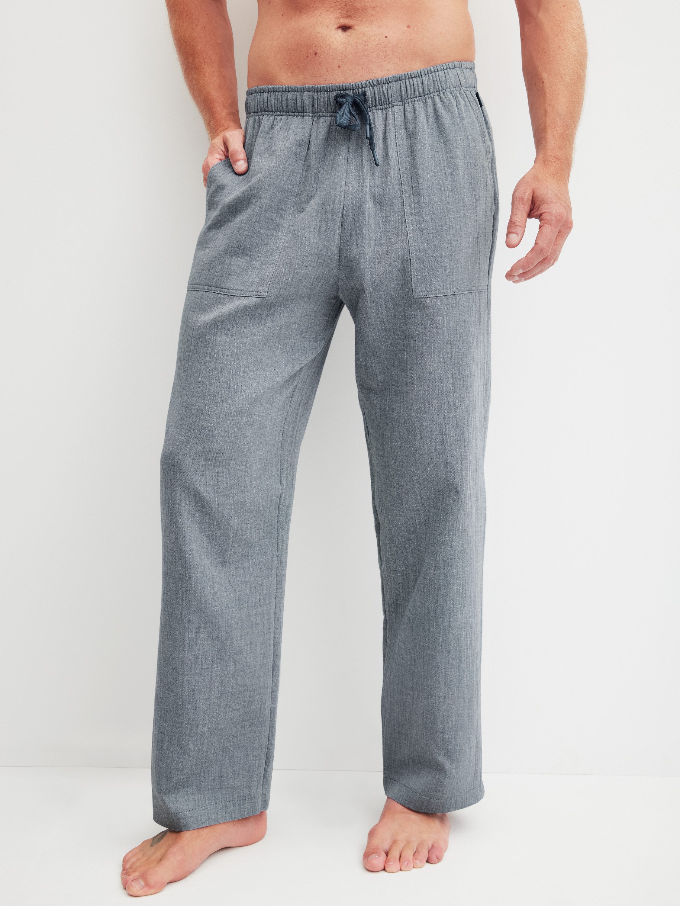 CALIDA Pyjamahose RMX Sleep Journey Herren (1-tlg) atmungsaktive Musselin Qualität, weich, elastisch, mit Seitentaschen