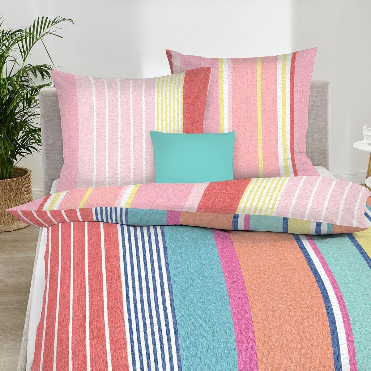 TRAUMSCHLAF Bettwäsche Dutch, Seersucker, 2 teilig, bunte Seersucker Bettwä günstig online kaufen