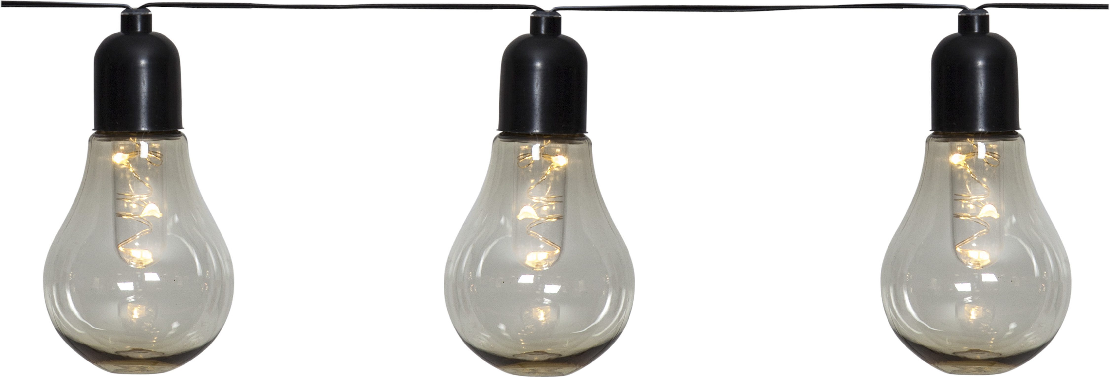 STAR TRADING LED-Lichterkette Glow, 10-flammig, ca. 4,05 m, Batterie, Timer, Vierfarb-Karton