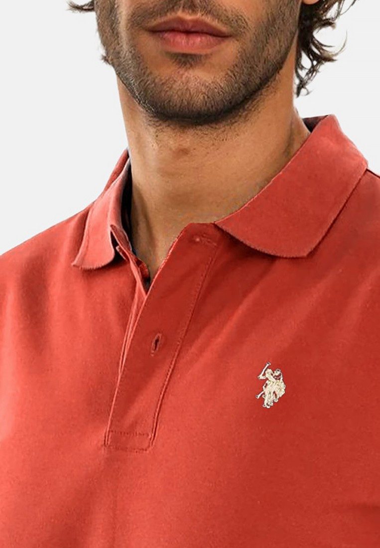 U.S. Polo Assn. Poloshirt USArrchie – Herren Classic Fit kurzarm mit Logo-Stickerei Mit Flachstrick-Kragen, Knopfleiste und elastischer Baumwollmischung – Bild 4 von 5