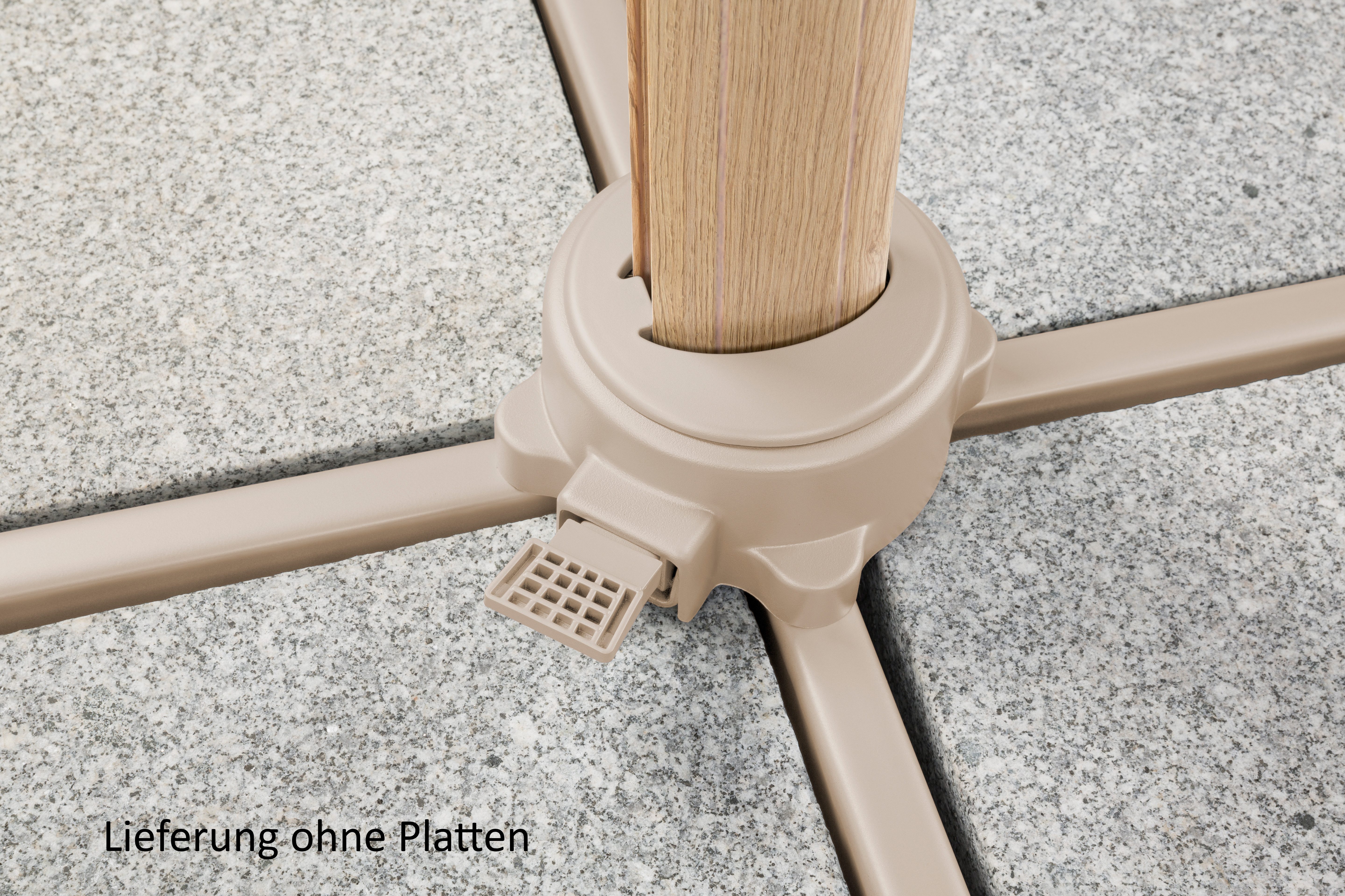 Schneider Schirme Ampelschirm »Rhodos Twist Loft«, LxB: 300x300 cm, 300x300 cm, flexibler Ampelschirm in moderner Leinenstruktur