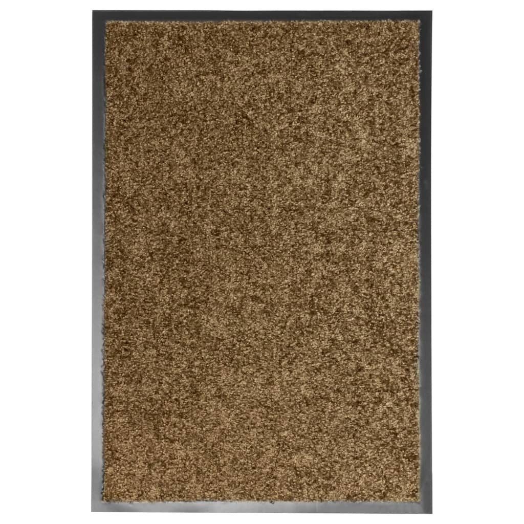 furnicato Fußmatte Braune Innen-/Außen-60 x 40 cm, Maschinenwaschbare Schmutzfangmatte mit rutschfester PVC-Rückseite