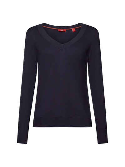 Esprit Rundhalspullover Pullover mit V-Ausschnitt