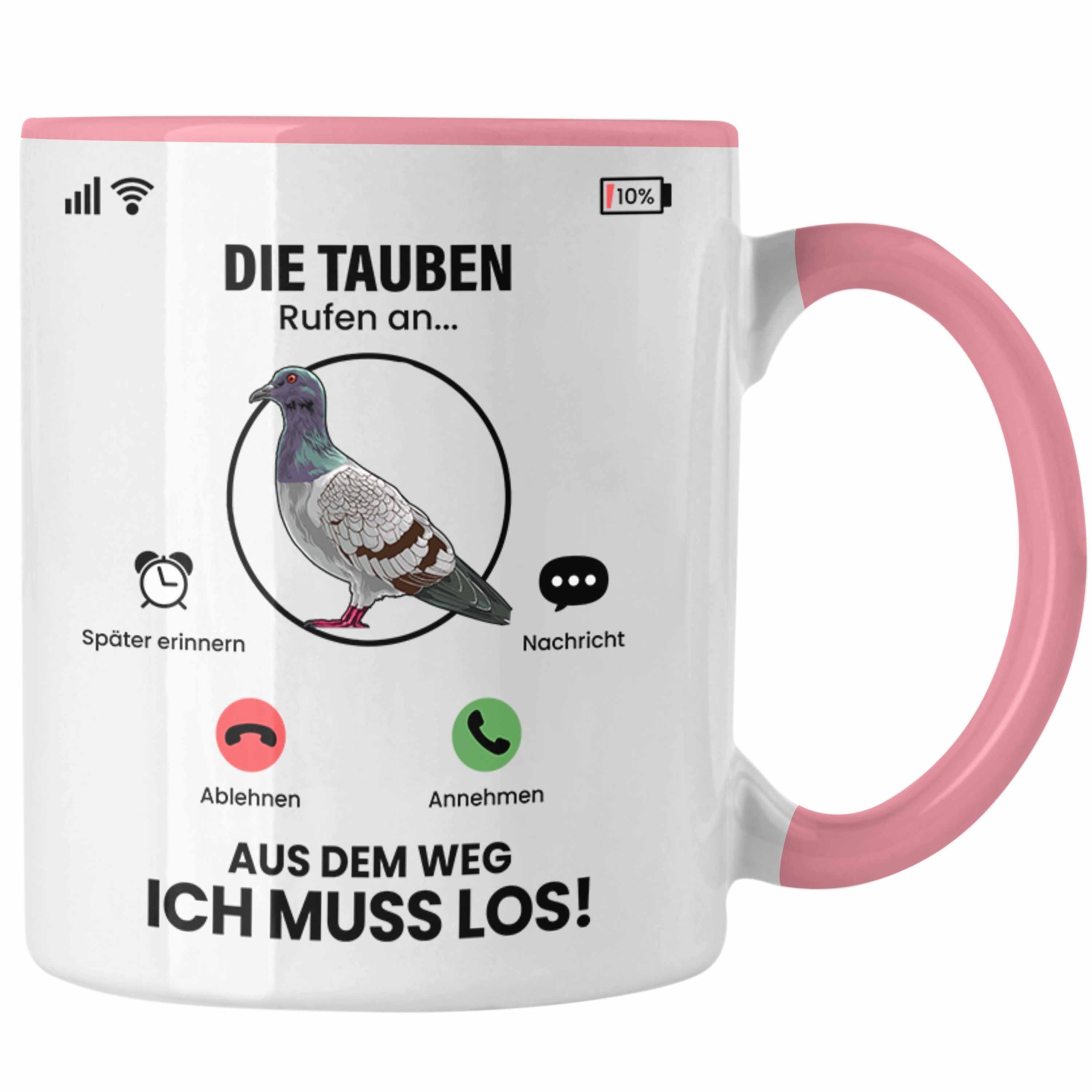 Trendation Tasse Die Tauben Rufen An Tasse Geschenk für Tauben Züchter Besitzer Geschen Rosa