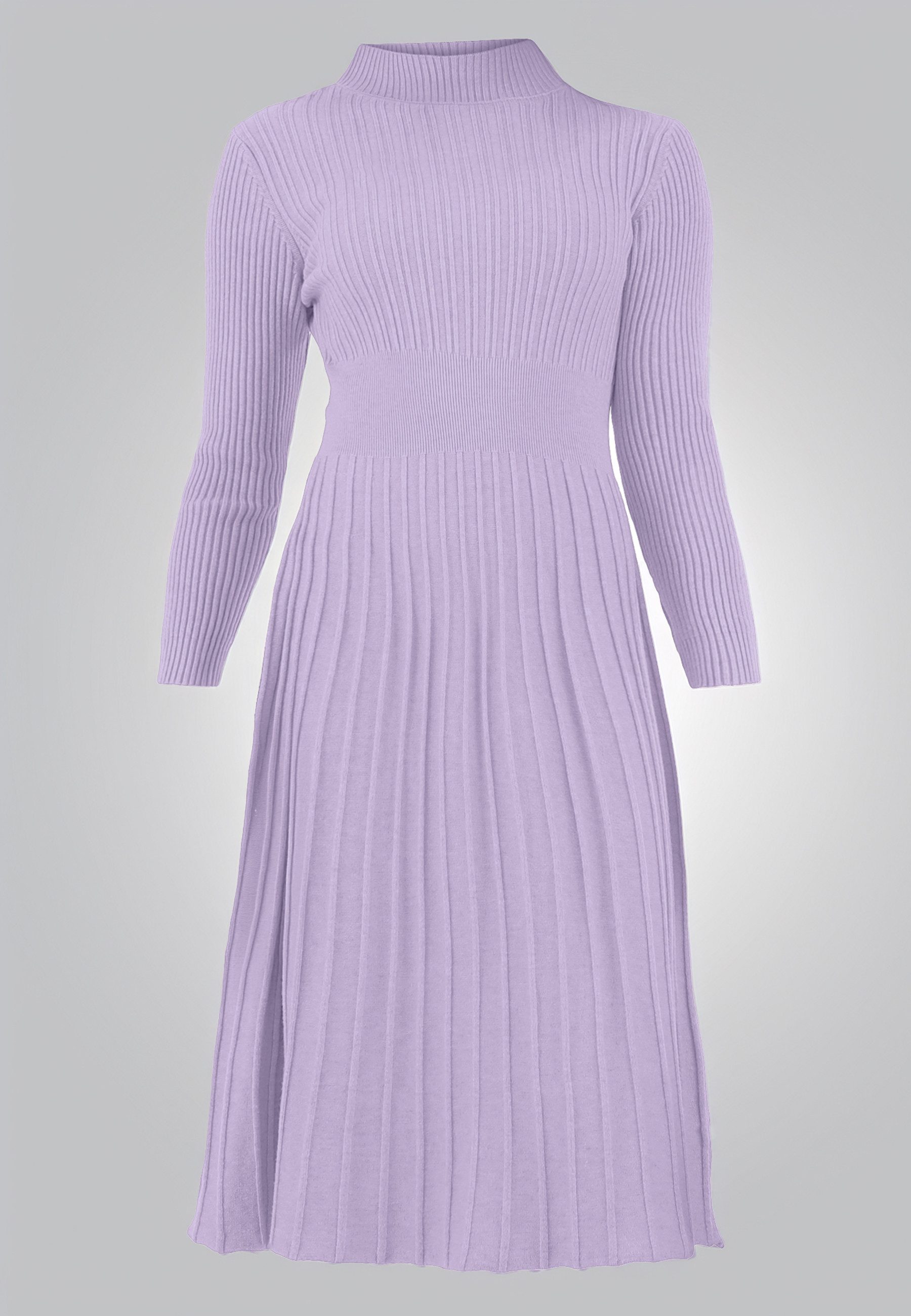 YC Fashion & Style Strickkleid tailliert mit ausgestelltem Rock – elegant und bequem Basic