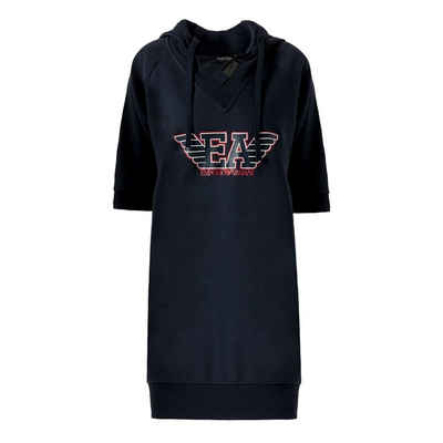 Emporio Armani Nachthemd Night Dress with Hood mit großem Logo vorn