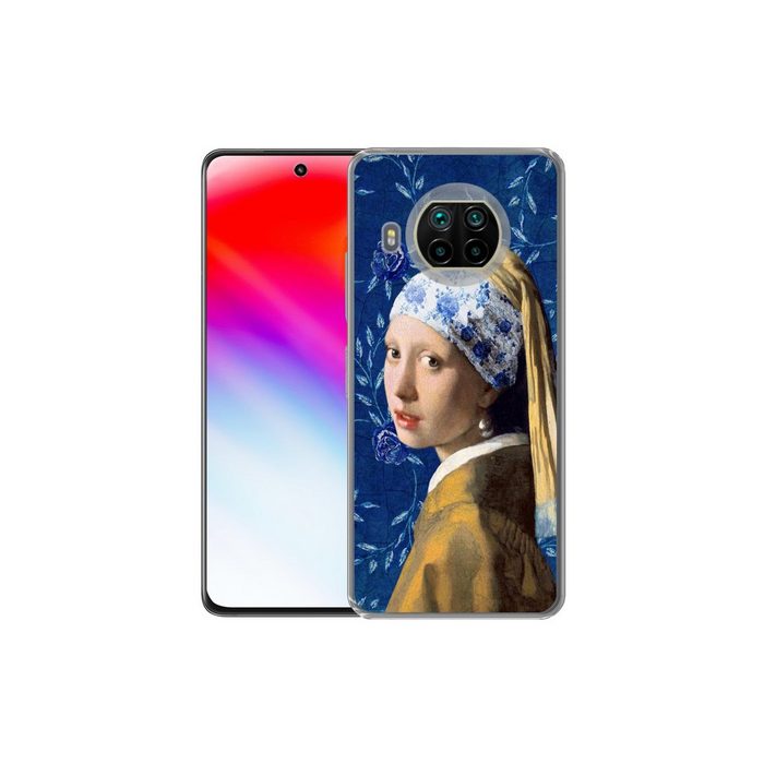MuchoWow Handyhülle Mädchen mit Perlenohrring - Delfter Porzellan - Vermeer - Blumen - Phone Case Handyhülle Xiaomi Mi 10T Lite Silikon Schutzhülle AN10883