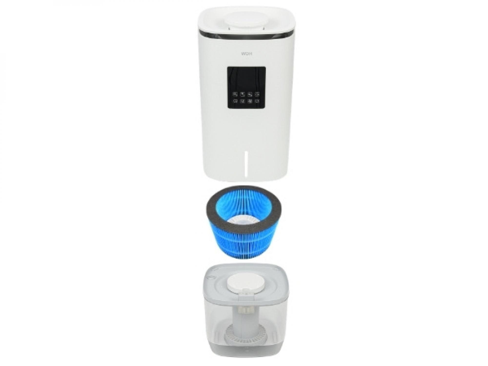 WDH Luftbefeuchter und Luftreiniger 2in1 WDH-SE2303 mit WLAN-Steuerung, 8 l Wassertank, Für ca. 65m², App-Steuerbar, Befeuchtungsleistung bis zu 800 ml/h – Bild 4 von 5