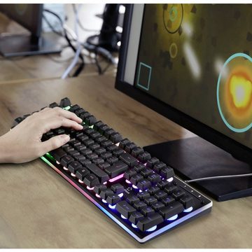 Renkforce kabelgebundene USB-Gaming-Tastatur Tastatur (Beleuchtet)