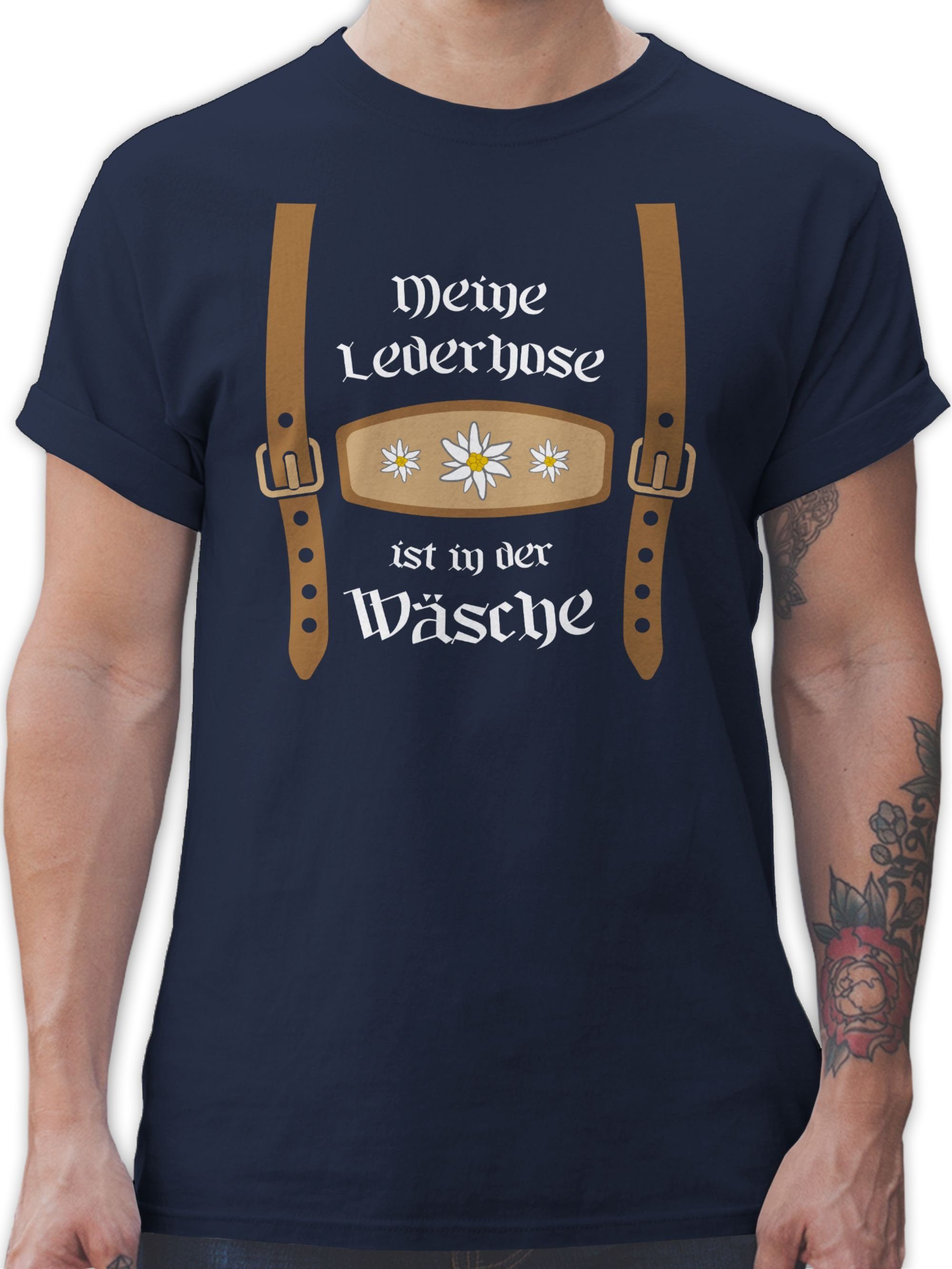 Shirtracer T-Shirt Meine Lederhose ist in der Wäsche I Mode für Oktoberfest Herren