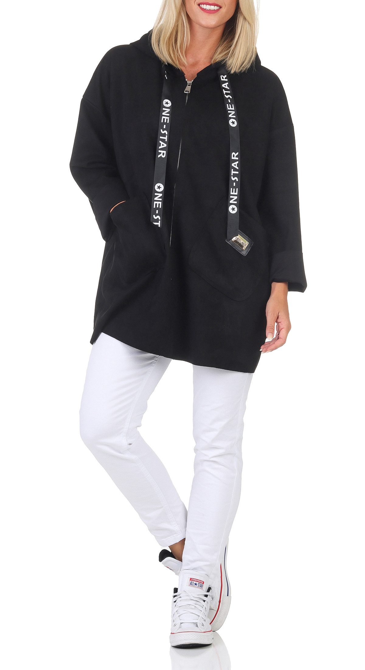 simaranda Kapuzensweatjacke Damen Sweatjacke 5325 36-42 günstig online kaufen
