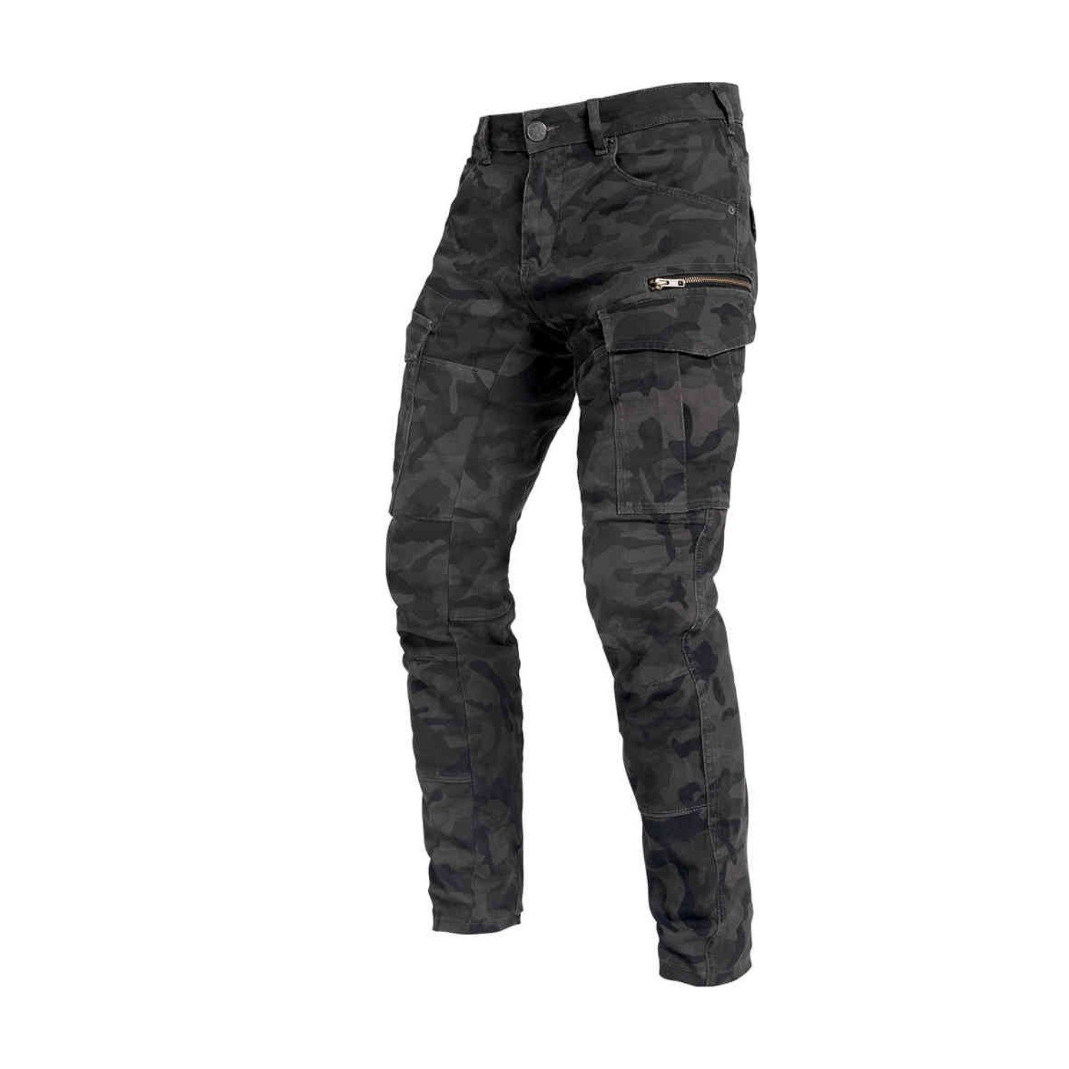 John Doe Motorradhose Stroker Cargo XTM Motorrad Textilhose Knieprotektoren enthalten