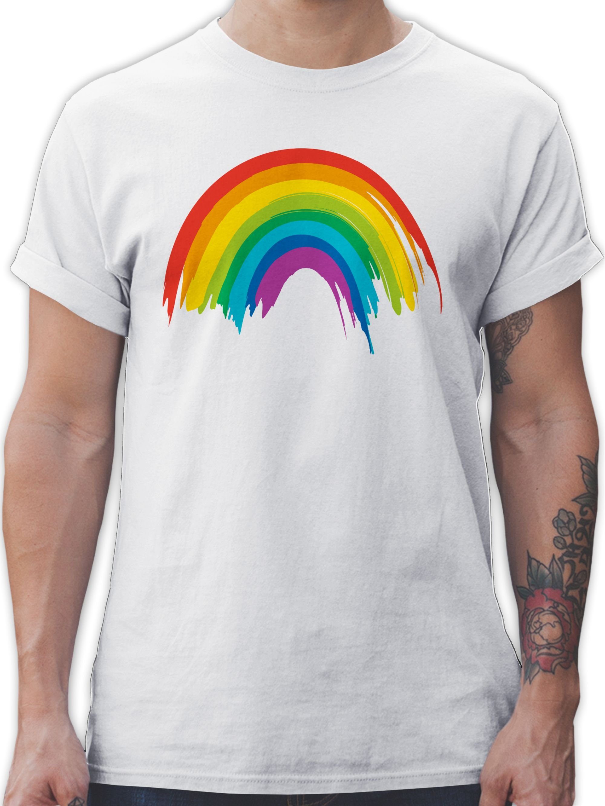 Shirtracer T-Shirt Regenbogen LGBT & LGBTQ - LGBT Kleidung - Herren Premium  T-Shirt herren tshirt pride regenbogen - tishrt man