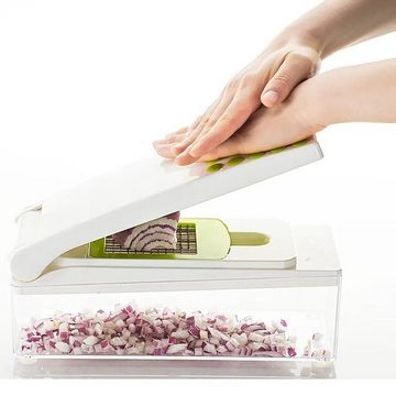 Cheffinger Gemüsehobel Zerkleinerer Multischneider Gemüseschneider Küchenreibe Set, Kunststoff, Edelstahl