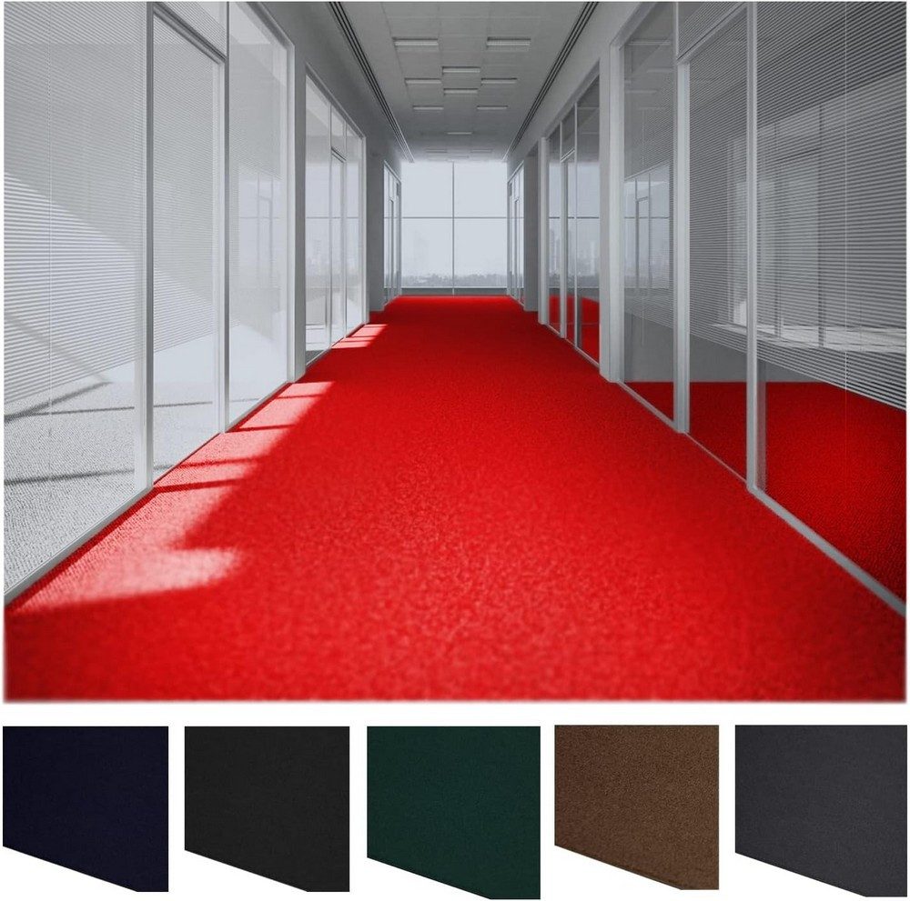 MDEKOR Nadelvliesteppich Teppichboden Meterware - Teppich Läufer, 200x200cm Rot