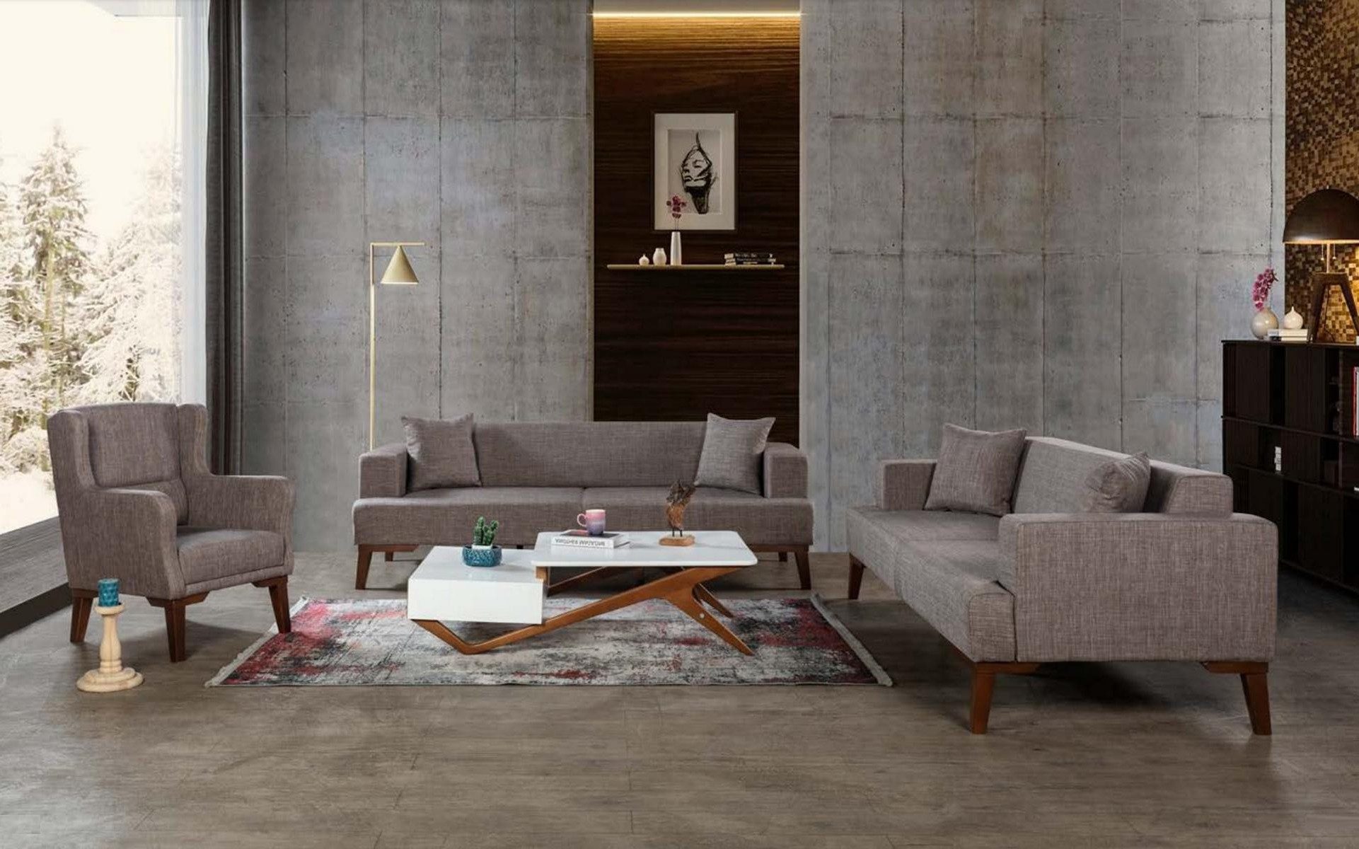 Xlmoebel Polstergarnitur Luxus Sofagarnitur 3+3+1 für Ihr Wohnzimmer, (Sofagarnitur, 3-tlg., 3+3+1), Made in Europa