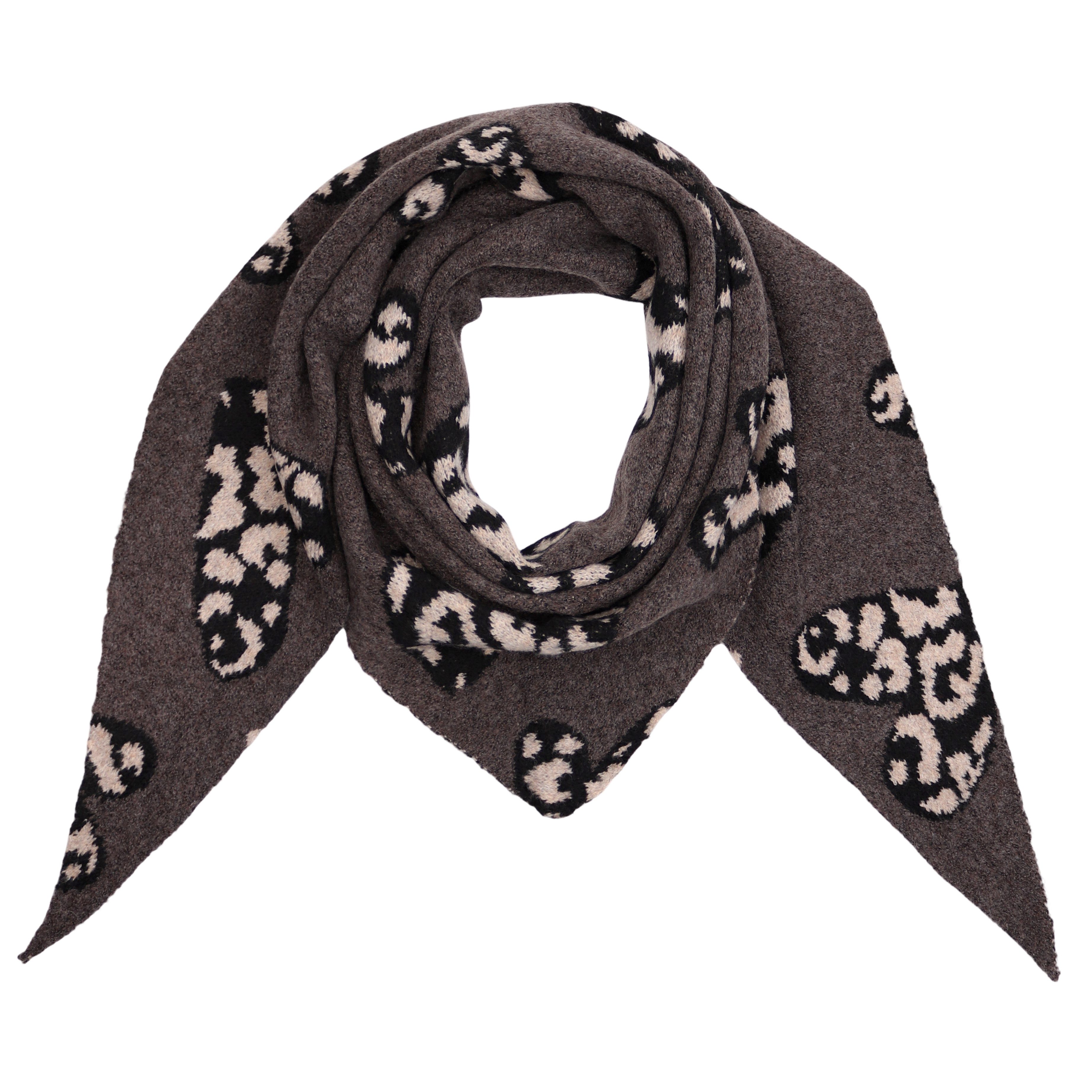 MIRROSI Dreieckstuch kuschliger und warmer Dreiecksschal ca.190x75 cm, (Leo günstig online kaufen