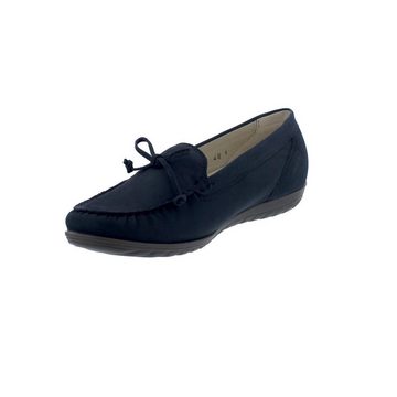 Waldläufer Hesima, Mokassin, Denver (Nubukleder), marine (blau), Weite H 329508- Slipper