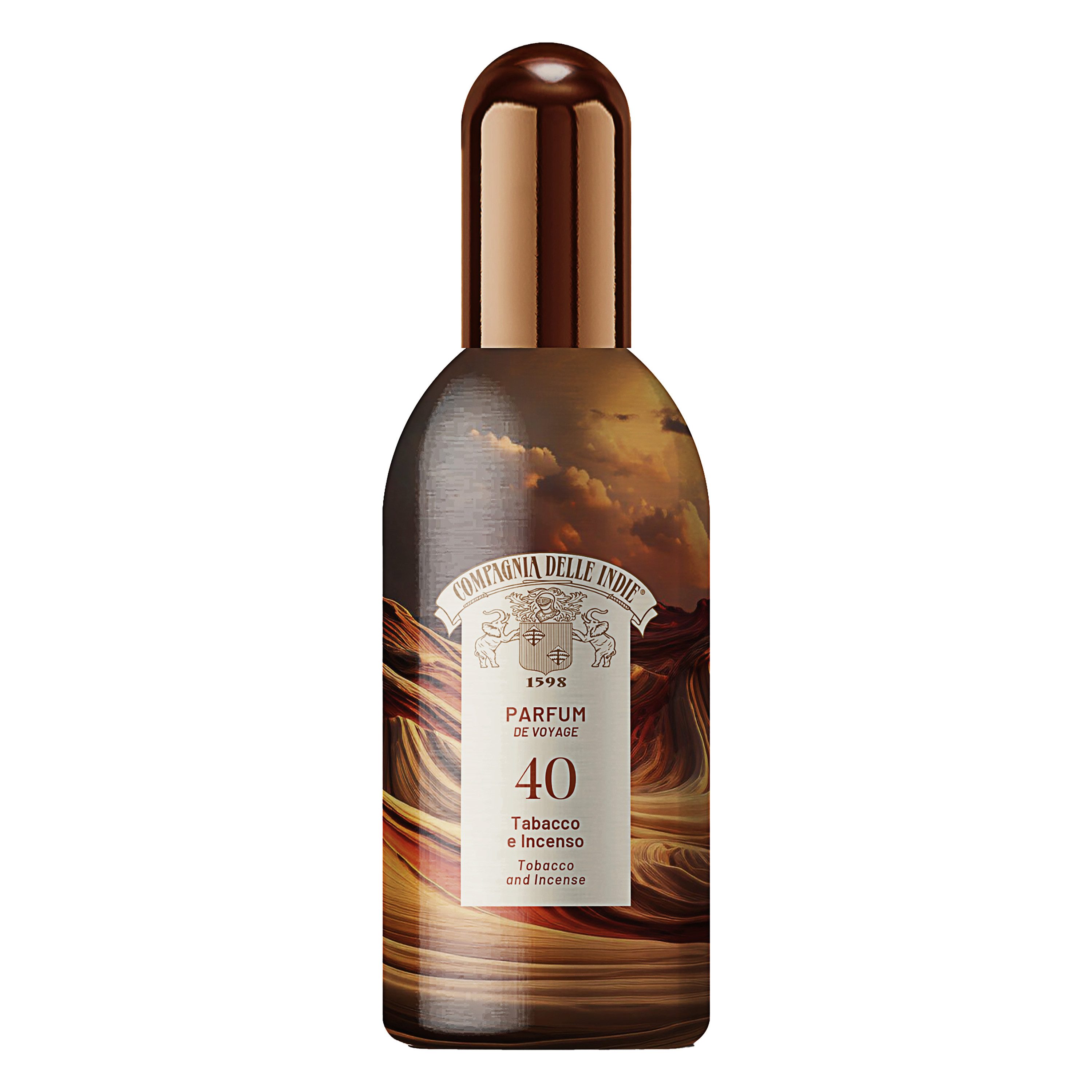 Compagnia delle Indie Eau de Parfum Parfum de Voyage 40 Tabak & Weihrauch, 100 ml – warm & markant