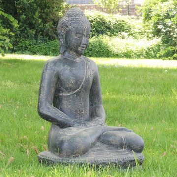 Oriental Galerie Dekofigur Buddha Figur sitzed Garten Steinfigur Meditation 60 cm (1 St)