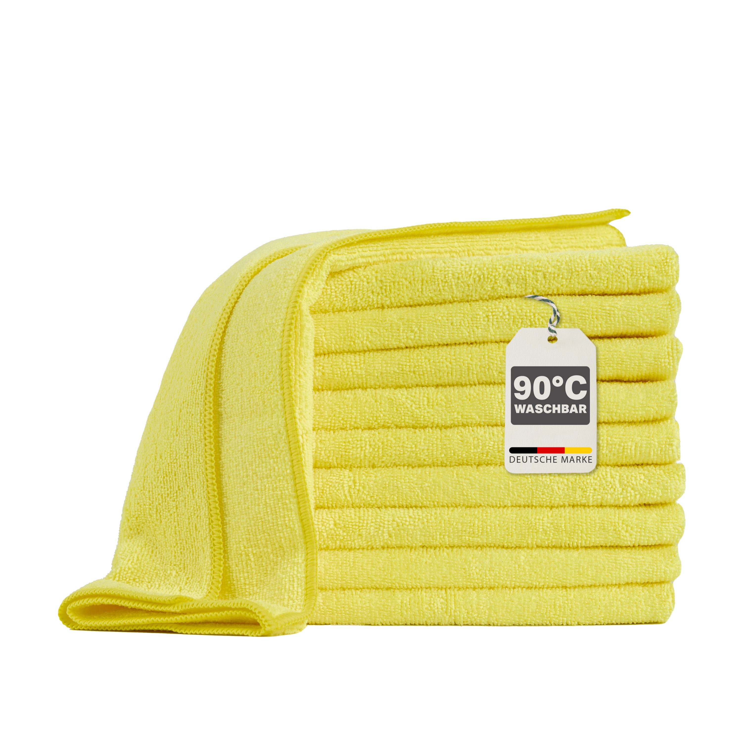 Devior 10er Set Mikrofasertücher 40x40 cm – Mikrofasertuch Mikrofasertuch (80% Polyester, 20% Polyamid, Spar-Set, 10-tlg., für makellose Sauberkeit, Rückstandsfrei auf allen Oberflächen - Trocken- & Nassreinigung)