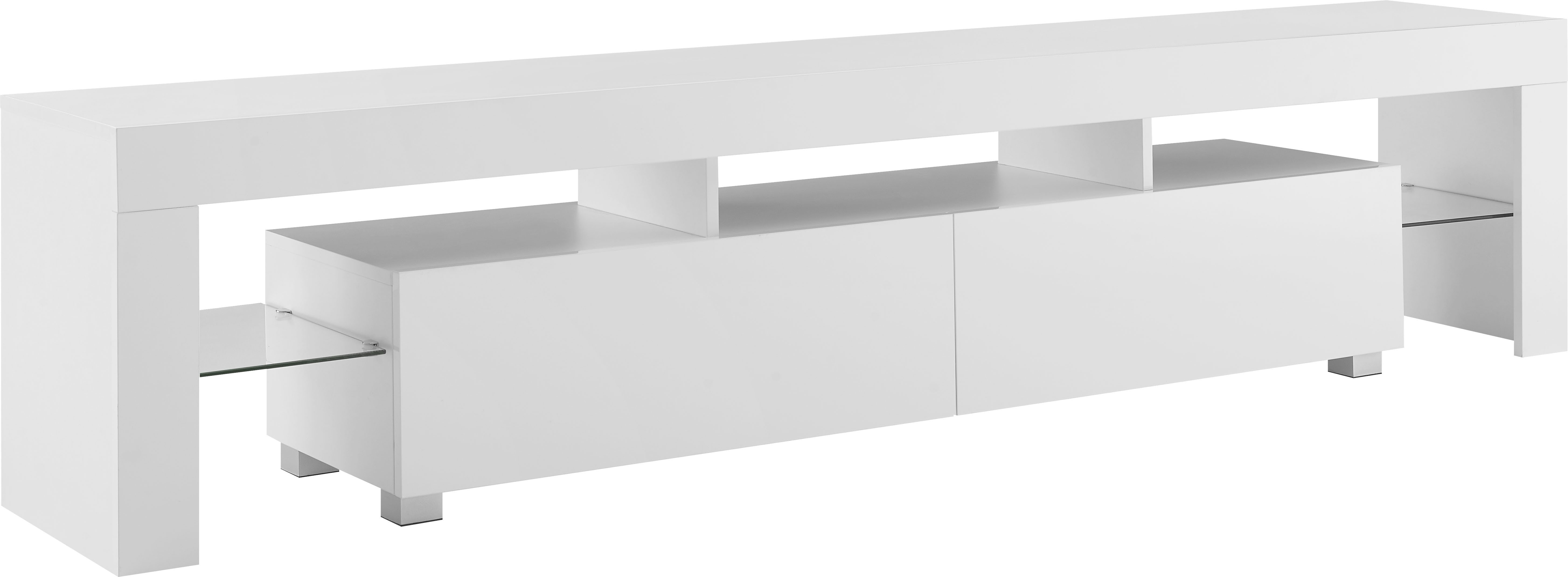 OTTO home TV-Board Cassy, Hochglanz-Fronten, viel Stauraum und Metallschienen, Breite 200 cm