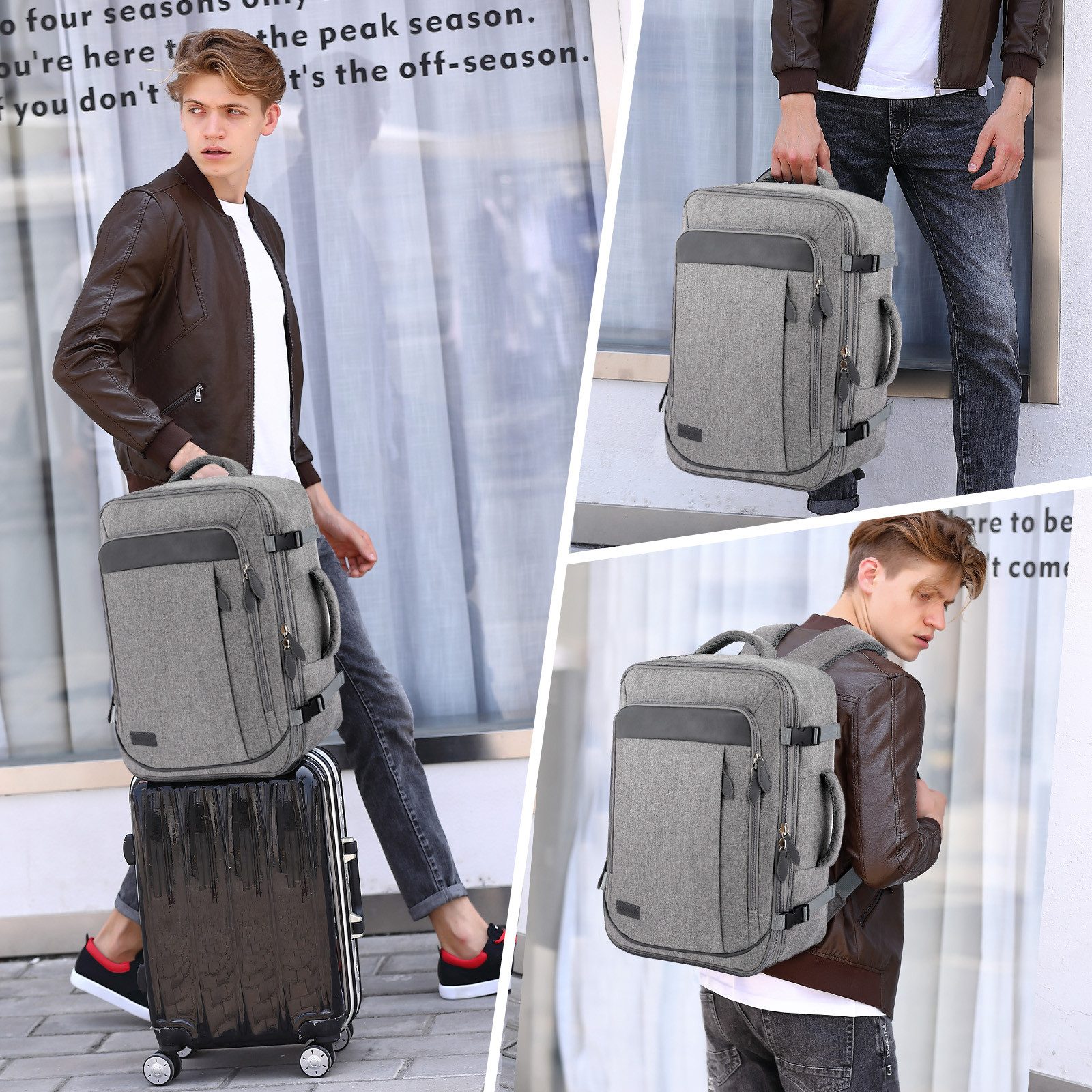 TAN.TOMI Reiserucksack Handgepäck 51*37*18 CM Reiserucksack Rucksack Männer Frauen, Wanderrucksack Wasserdichter Outdoor Tagesrucksack