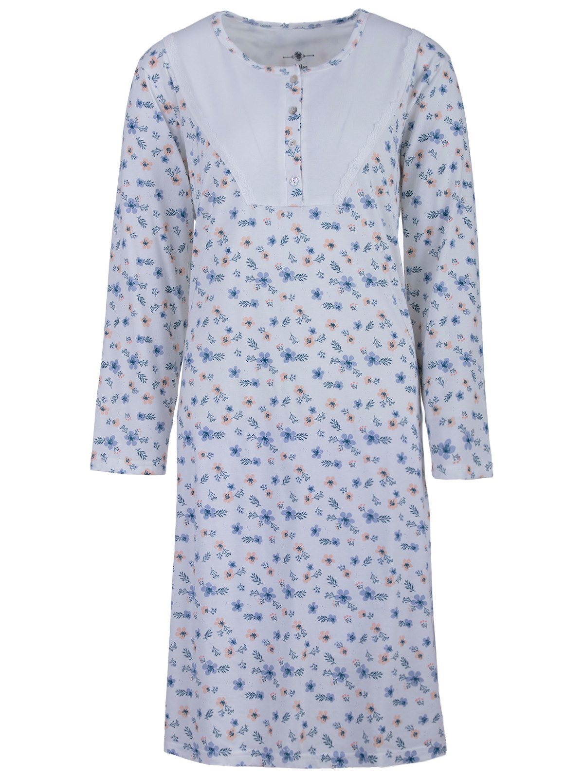 zeitlos Nachthemd Nachthemd Langarm - Blüten Zweige Spitze günstig online kaufen
