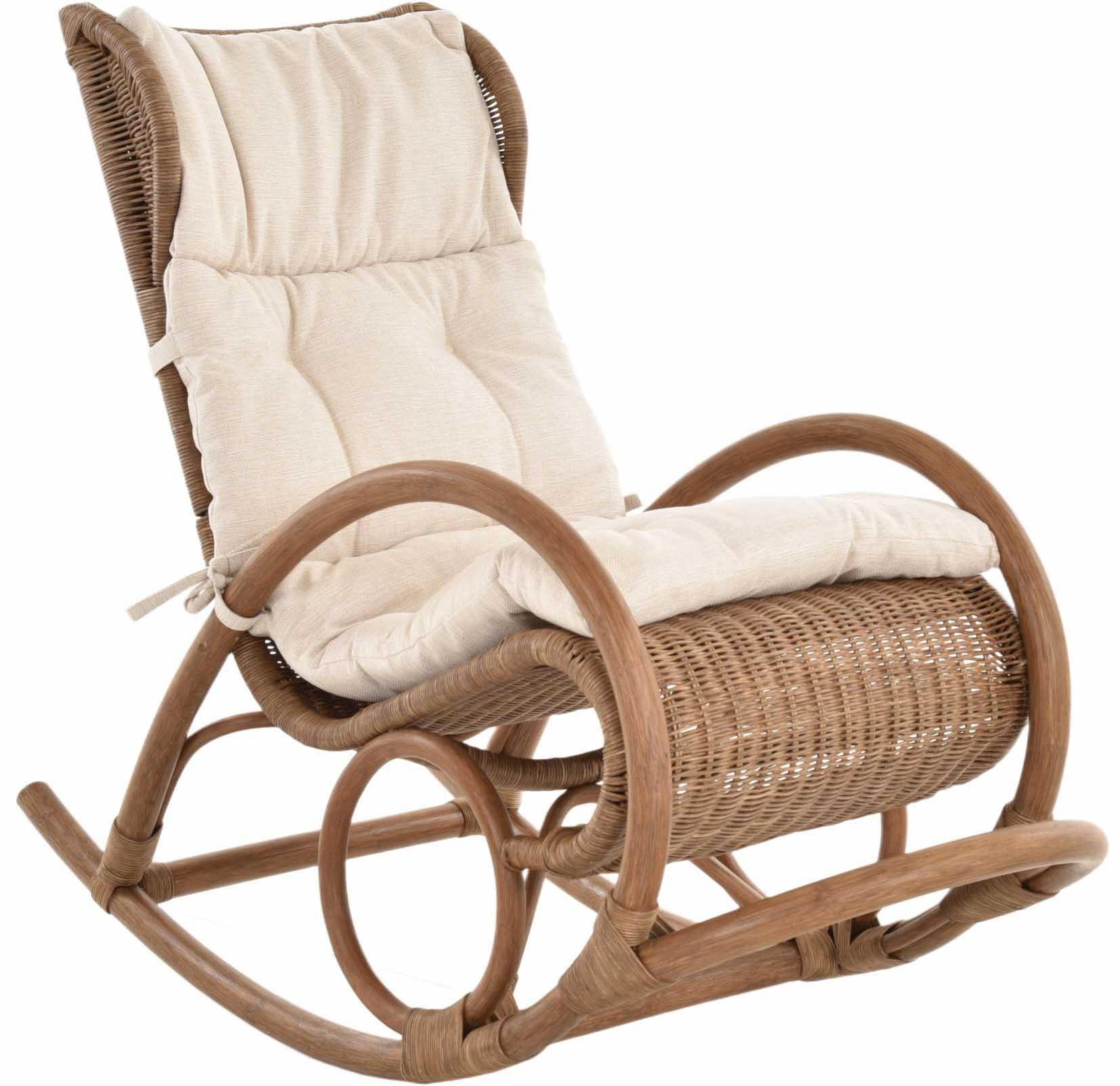 Krines Home Schaukelstuhl Luxor Schaukelstuhl Natur günstig online kaufen