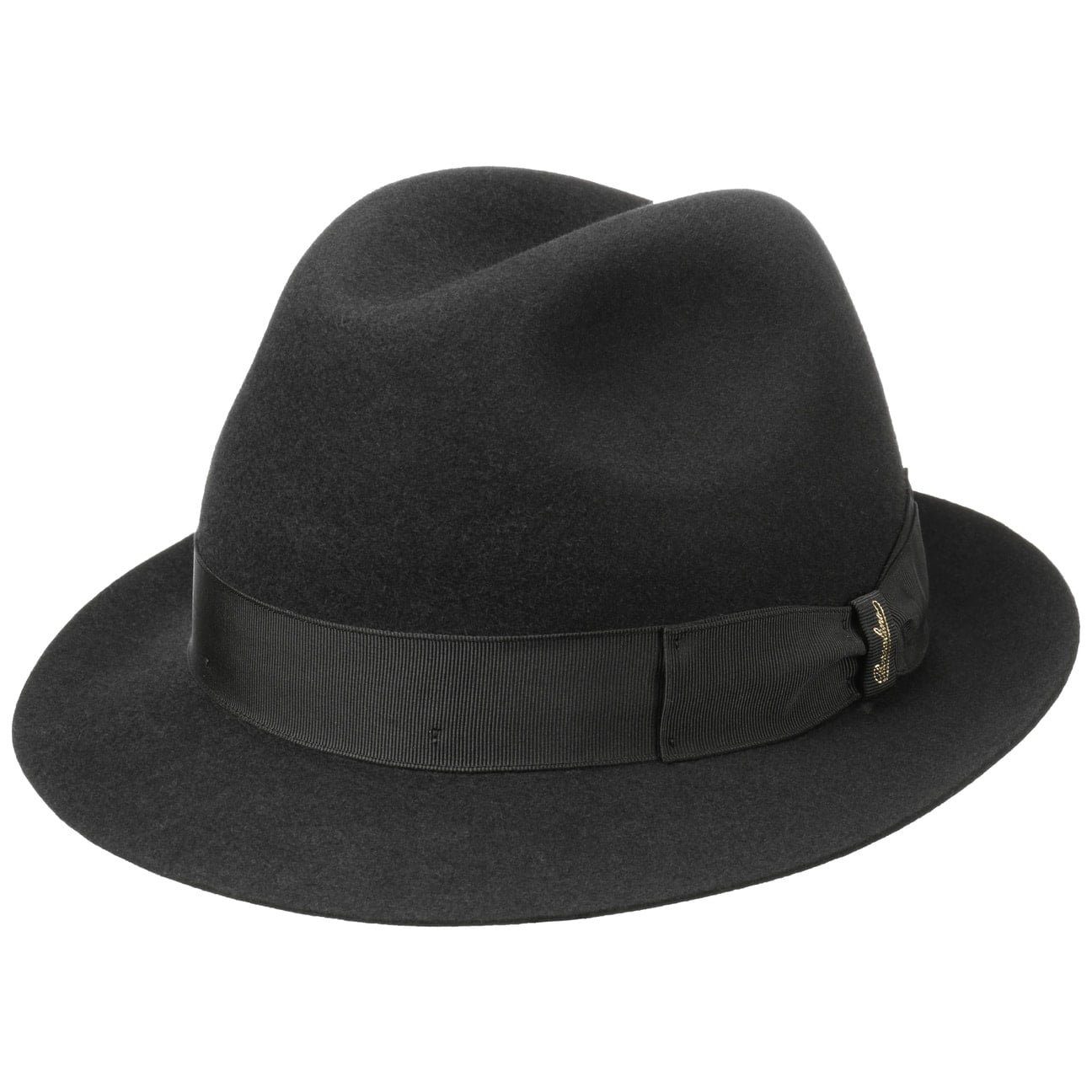 Borsalino Trilby (1-St) Fedora mit Ripsband, Made in Italy