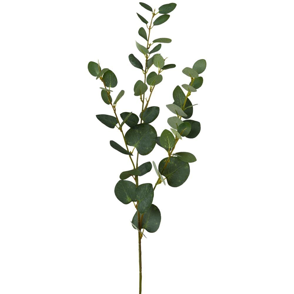 Kunstblume Eukalyptus Kunstpflanze HOBBY, cm Naturdeko 79 HOME 79 Länge grün Eukalyptus, Dekozweig cm Höhe matches21 &
