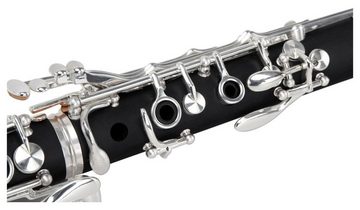 Classic Cantabile Bb-Klarinette CLK-10 - aus ABS Kunststoff, boehmisch, 17 Klappen, 5 Ringe, Mechanik versilbert, ideales Schülerinstrument