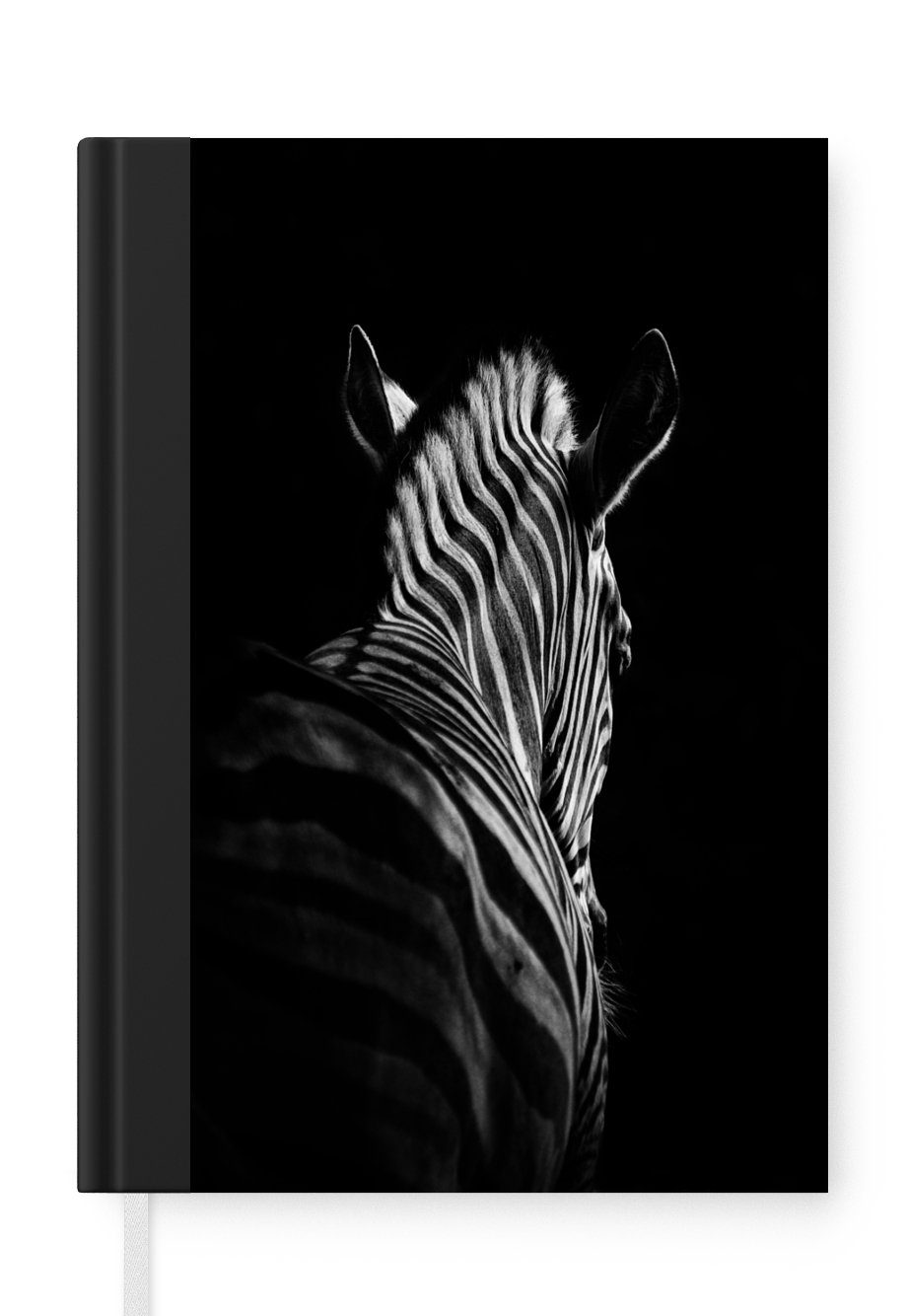 MuchoWow Notizbuch Zebra - Tier - Schwarz und weiß - Wildtiere, Journal, Merkzettel, Tagebuch, Notizheft, A5, 98 Seiten, Haushaltsbuch