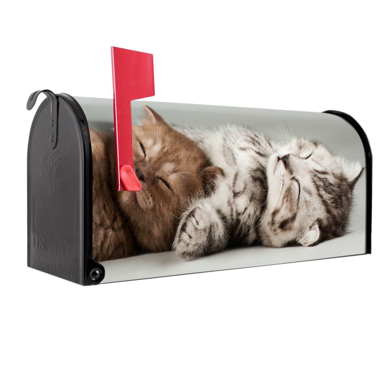 banjado Amerikanischer Briefkasten Mailbox Mini Und Jerry (Amerikanischer Briefkasten, original aus Mississippi USA), 22 x 17 x 51 cm