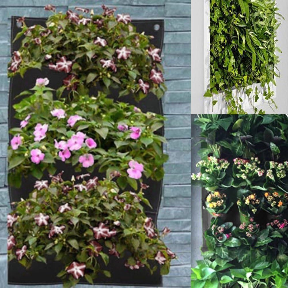 Jormftte Blumentopf,Gartenbedarf Schwarz1 Wand der vertikaler An Pflanzkübel Pflanzbeutel hängender