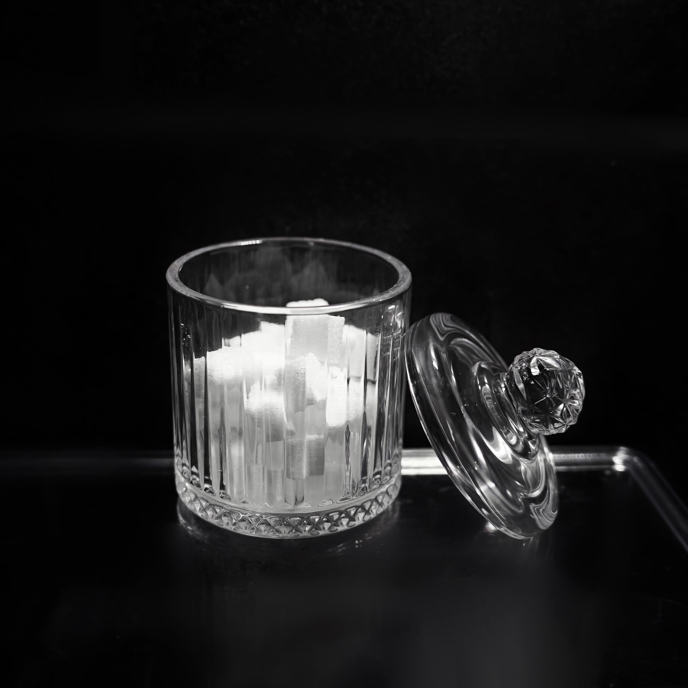Almina Schale mit Deckel im Riffle-Design ideal für Snacks oder Gewürze Transparent, (1-tlg) – Bild 3 von 4