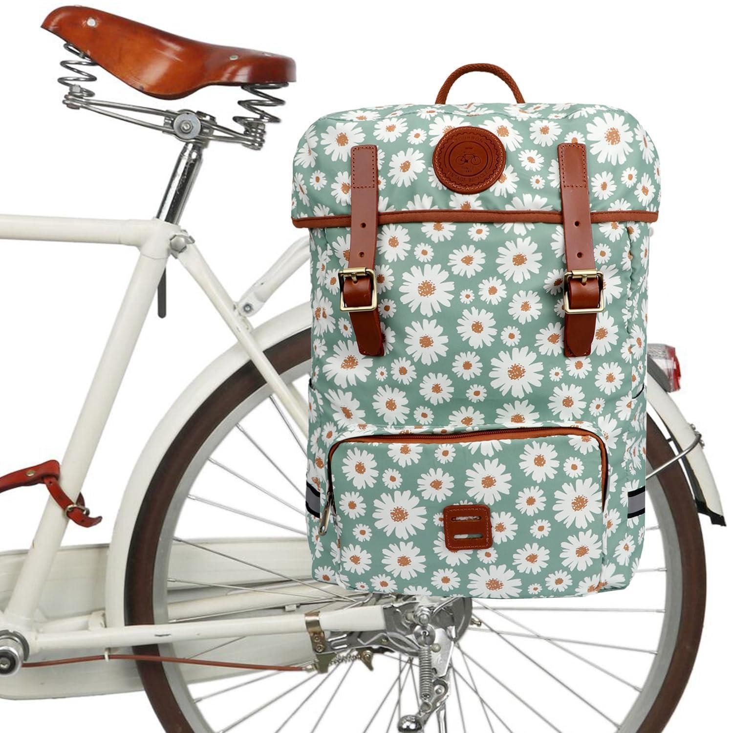 LuxusKollektion Fahrradtasche Fahrradtasche Segeltuch Wasserdicht Grün