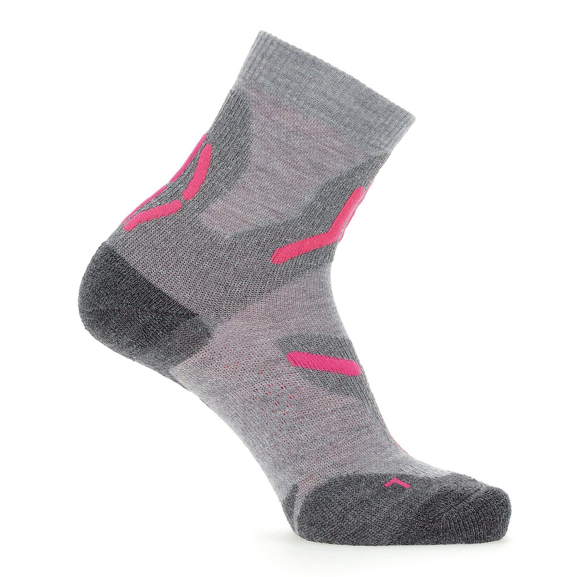 UYN Thermosocken Uyn W Trekking 2in Merino Socks Damen Light Grey - Pink