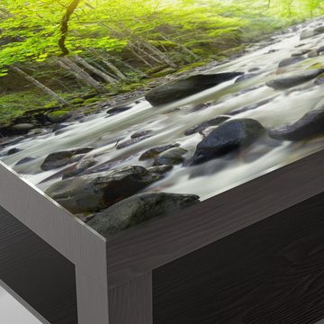 DEQORI Couchtisch 'Steiniges Flussbett', Glas Beistelltisch Glastisch modern