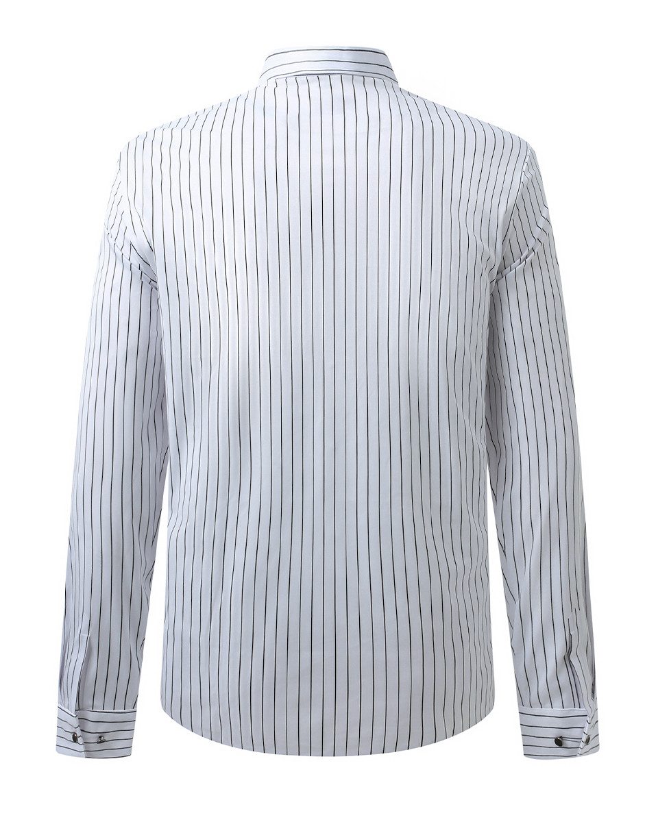 Allthemen Businesshemd Herren langarm Oberhemd aus Stretchmaterial Streifen günstig online kaufen