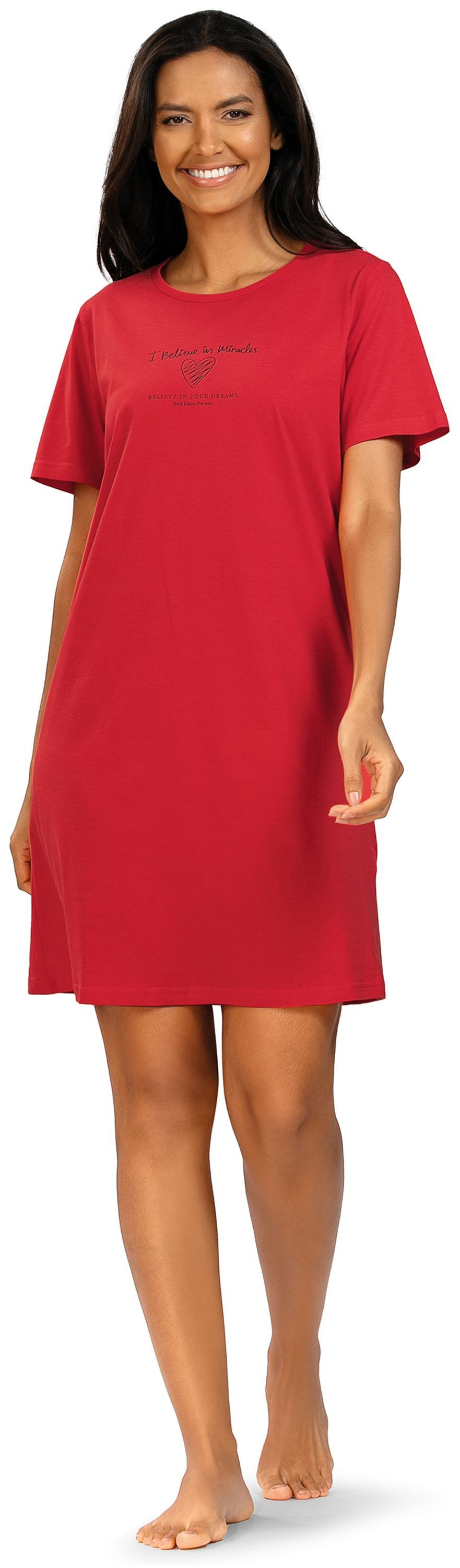 comtessa Nachthemd Dreamy breeze (Set, 1-tlg., 1-teilig) Damen Sleepshirt ca.95cm Schlafshirt Baumwolle auch große Größen