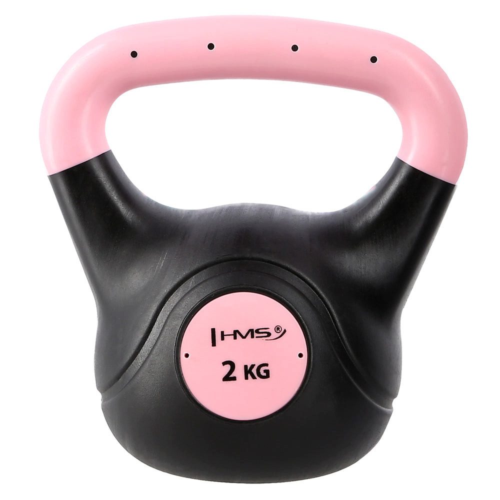 HMS Kettlebell Kugelhantel Schwunghantel Ganzkörpertraining, (Spar-Set, 18 x 19 x 13 cm), Zementkern, PE-Mantel, farbiger Griff