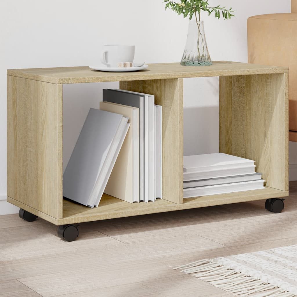 vidaXL Beistelltisch Rollschrank Sonoma-Eiche 72x33x42,5 cm günstig online kaufen