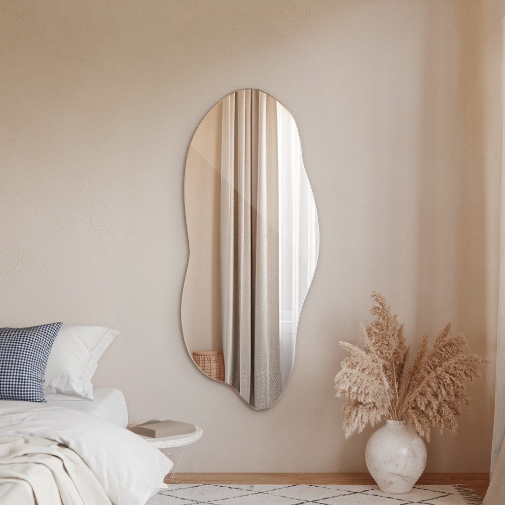 Tulup Dekospiegel Modischer dekorativer Wand-Badezimmerspiegel mit unregelmäßiger Form – Bild 3 von 5