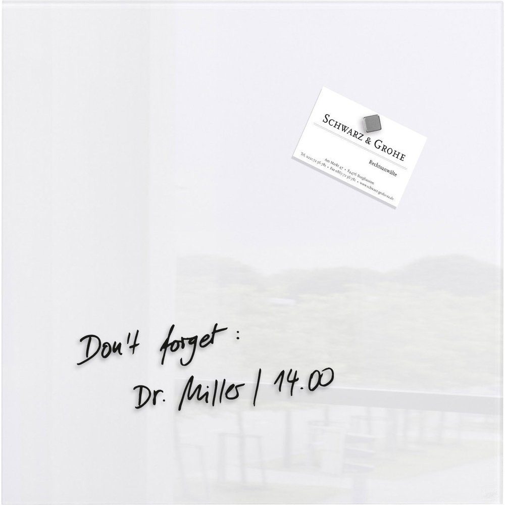 Sigel Magnettafel Sigel Glas-Magnettafel Artverum Super-Weiß (B x H) 30 cm x 30 cm GL158