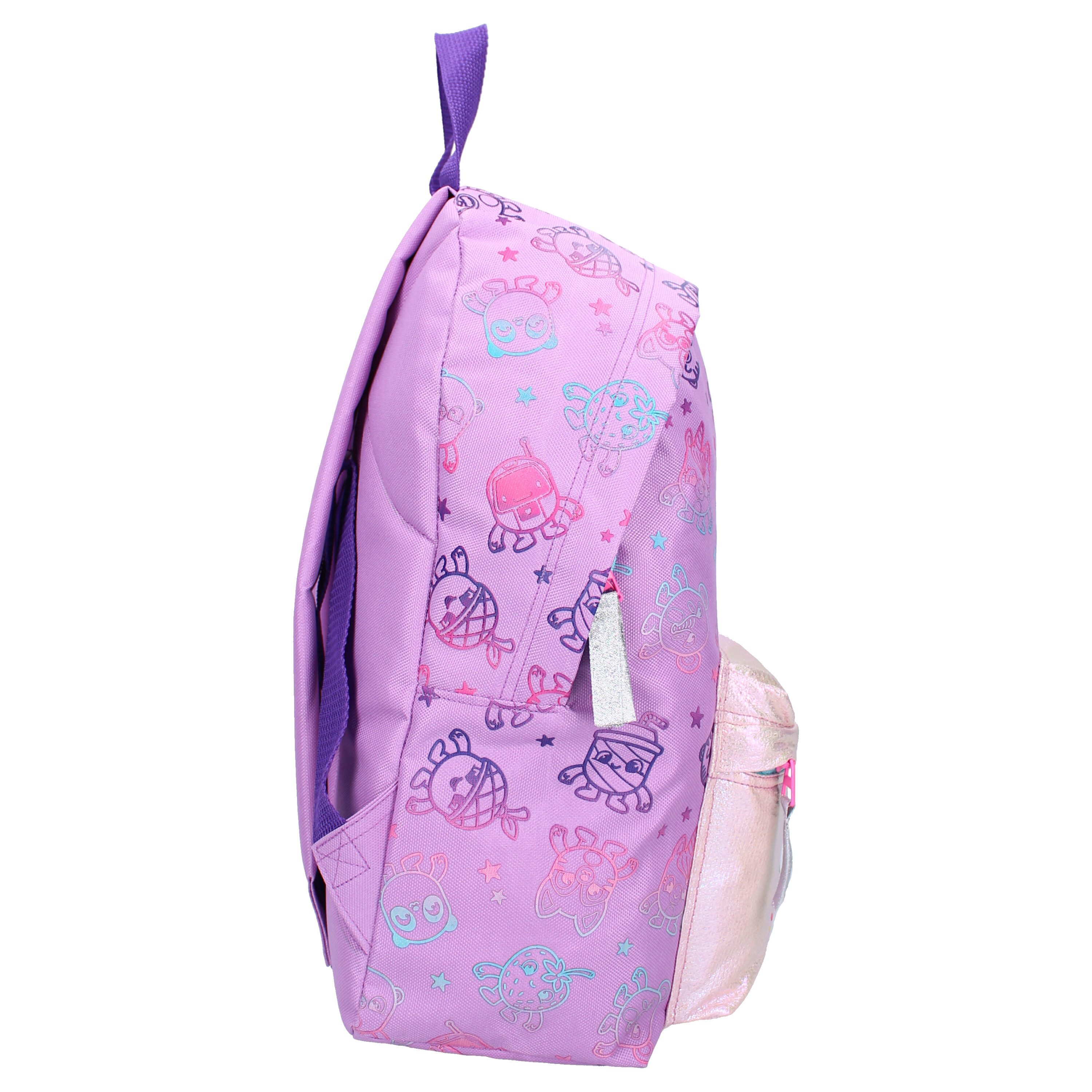 Piñata Smashlings Kinderrucksack Kinder Rucksack lila – Holografische Vordertasche, 11,5 L Volumen